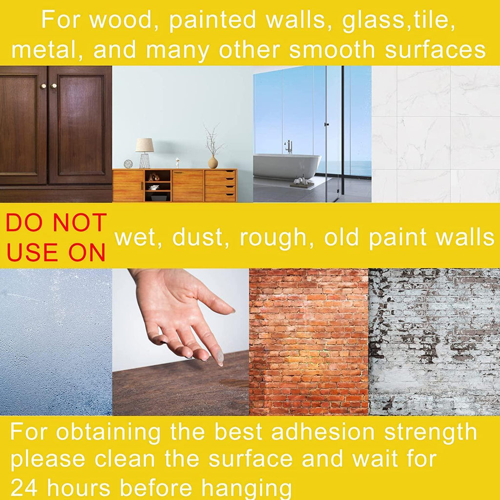 Adhesive Wall Hooks - No-Drill Heavy Duty Hanging Hooks (10 Pcs)