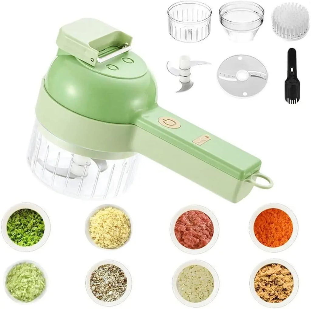 4 in 1 Portable Electric Vegetable Cutter Set - Wireless Food Processor