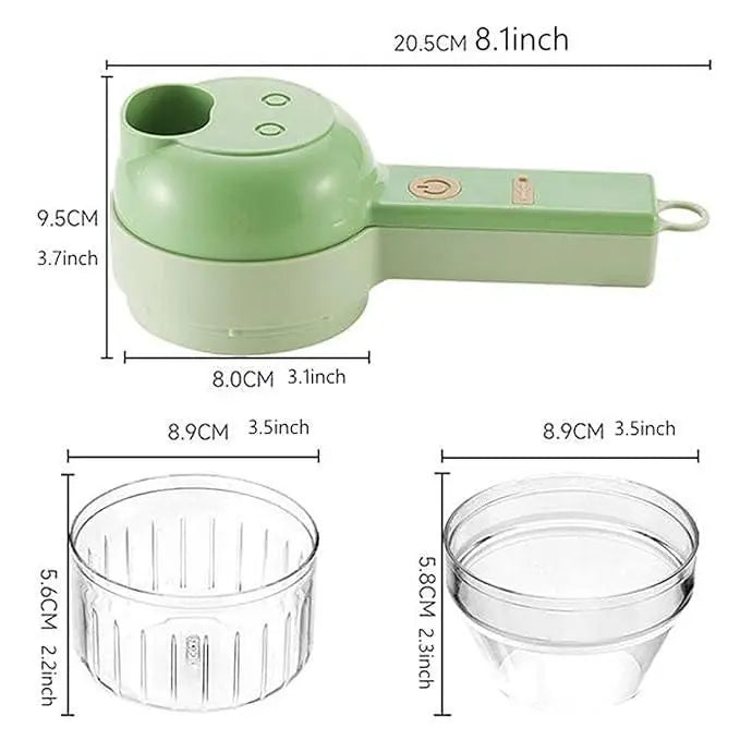 4 in 1 Portable Electric Vegetable Cutter Set - Wireless Food Processor