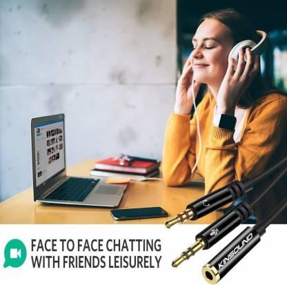 3.5mm Headphone Splitter - Gold Plated Audio Cable for PC & Laptop