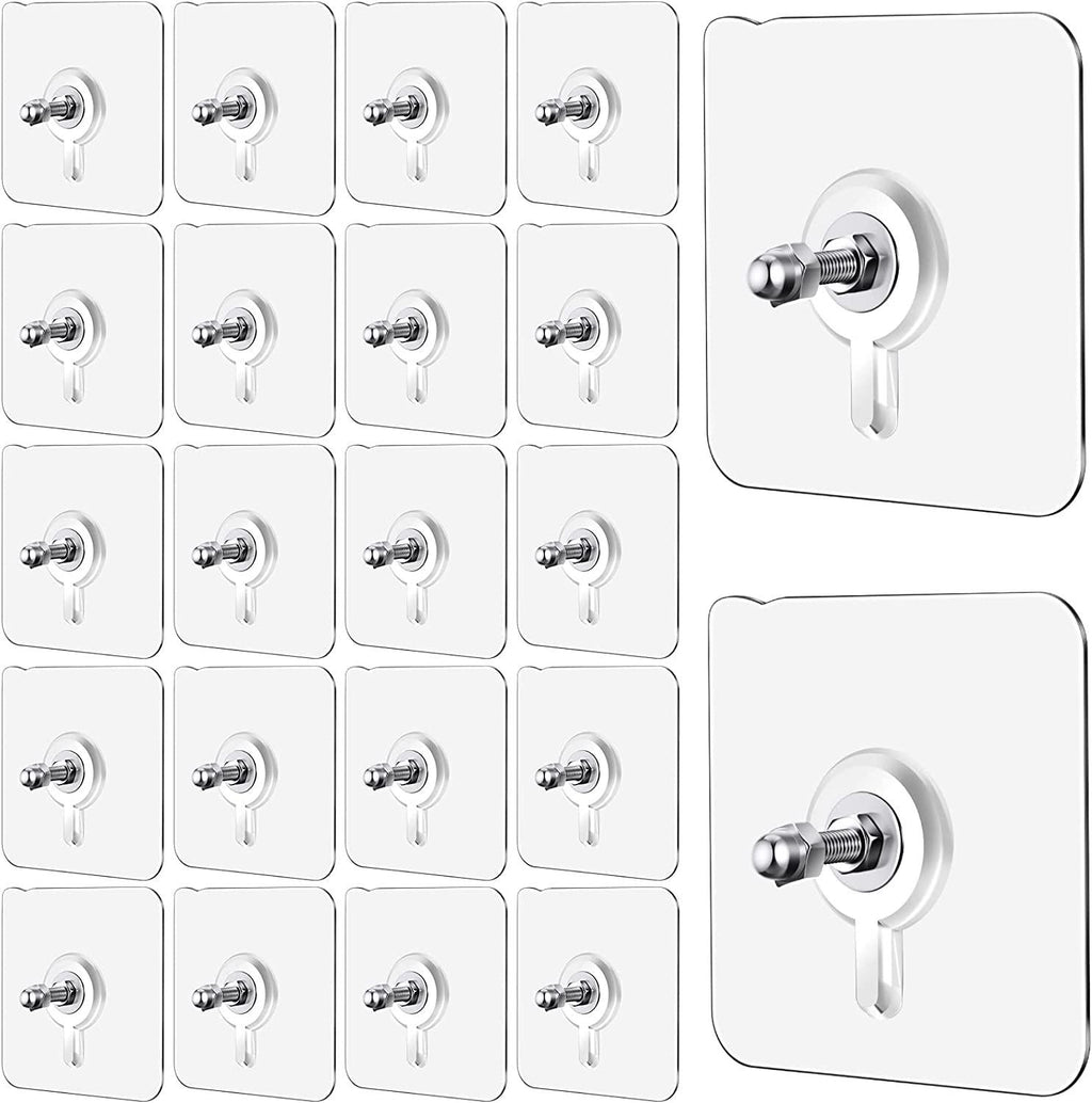 Adhesive Wall Hooks - No-Drill Heavy Duty Hanging Hooks (10 Pcs)