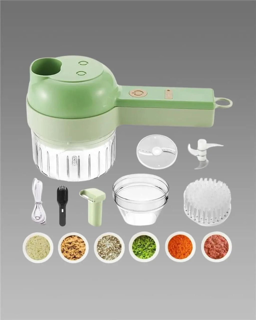 4 in 1 Portable Electric Vegetable Cutter Set - Wireless Food Processor