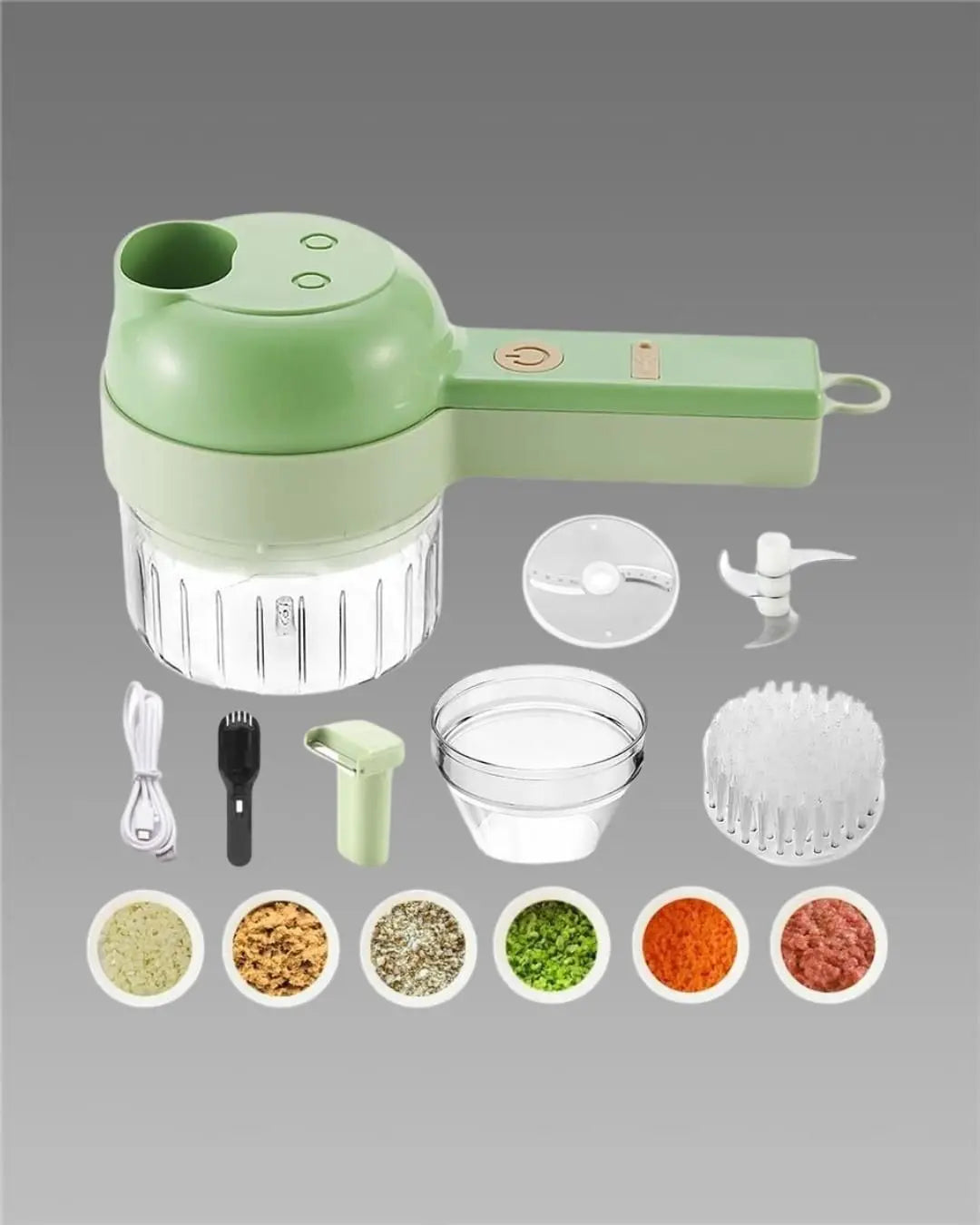 4 in 1 Portable Electric Vegetable Cutter Set - Wireless Food Processor